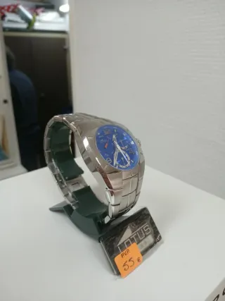 Reloj Lotus Hombre Azul y Plateado