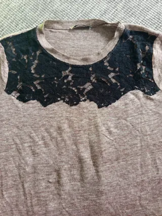 Jersey Zara con encaje sin estrenar