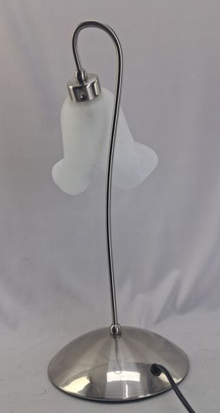 Lámpara sobremesa moderna cromo cristal