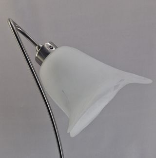 Lámpara sobremesa moderna cromo cristal