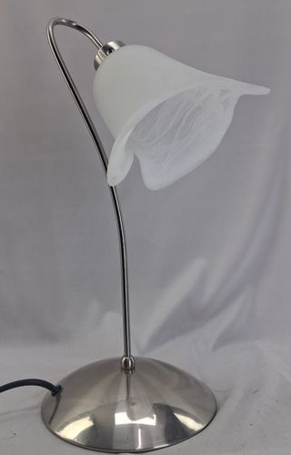 Lámpara sobremesa moderna cromo cristal