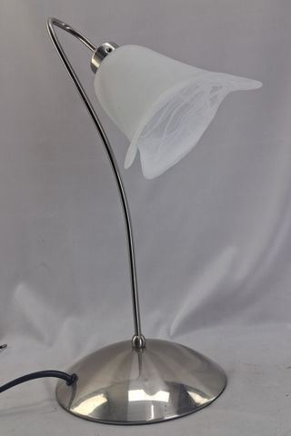 Lámpara sobremesa moderna cromo cristal