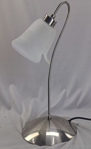 Lámpara sobremesa moderna cromo cristal