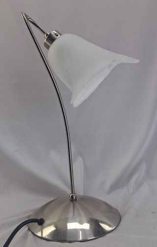 Lámpara sobremesa moderna cromo cristal