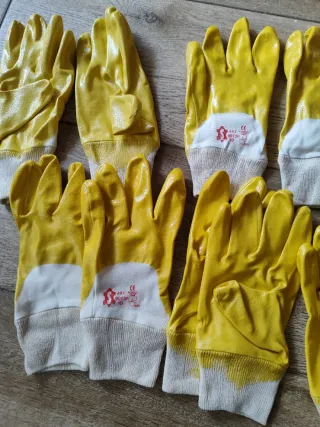 5 Pares Guantes Trabajo Amarillos nuevo a estrenar