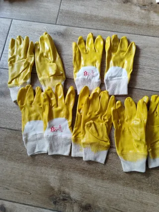 5 Pares Guantes Trabajo Amarillos nuevo a estrenar