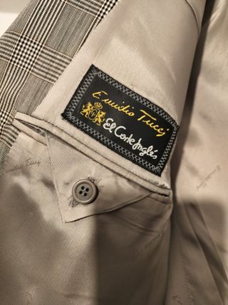 Traje Emidio Tuccy Príncipe de Gales-pantalón Liso