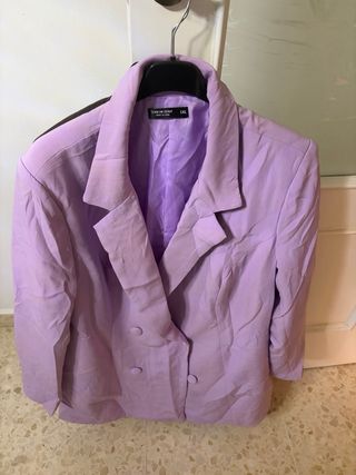 Chaqueta Larga Morada Talla XL