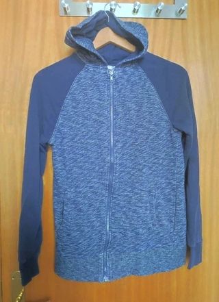 Sudadera Cremallera H&M Azul Jaspeado Talla 170