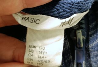 Sudadera Cremallera H&M Azul Jaspeado Talla 170