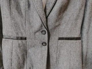 Blazer Orsay Grigio Dettagli Ecopelle
