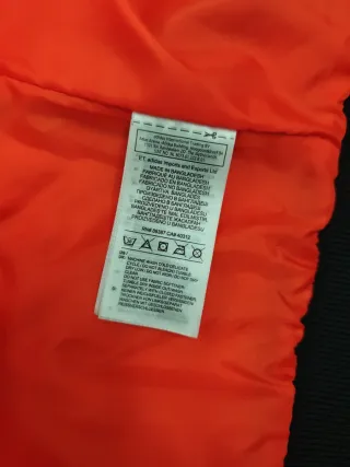 Chaqueta Bomber Adidas Negra Naranja
