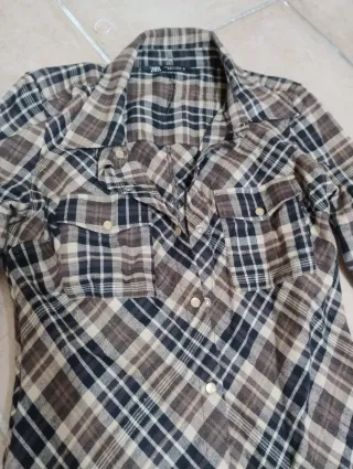 Vestito chemisier Zara quadri lungo - Taglia M