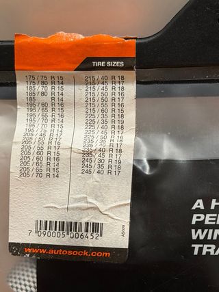 Cadenas Nieve AutoSock 645, están sin estrenar