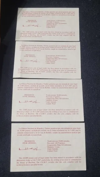 Astuccio Monete Borbone in Argento PROOF