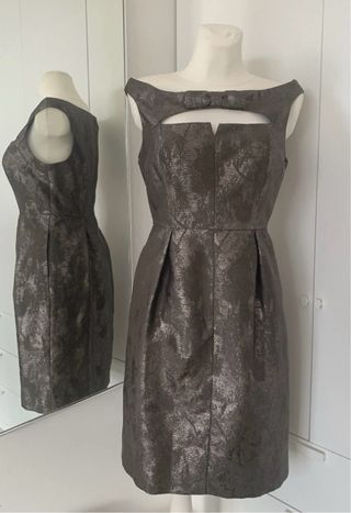 Vestido fiesta Hoss Intropia plateado