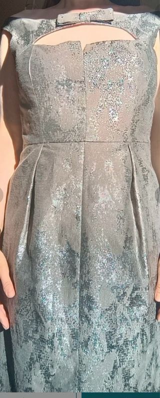 Vestido fiesta Hoss Intropia plateado