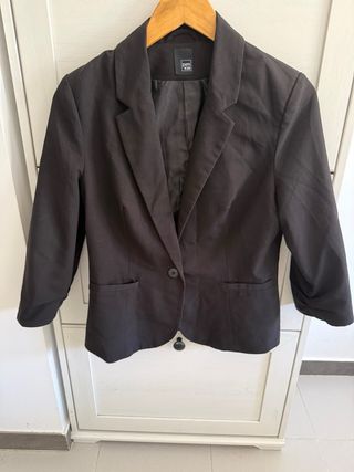 Americana negra manga 3/4