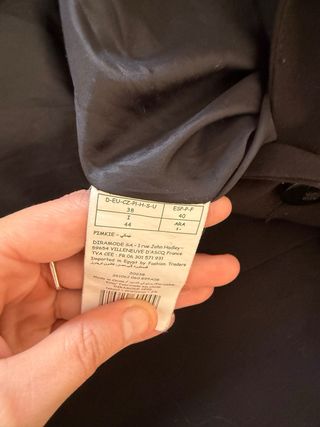 Americana negra manga 3/4