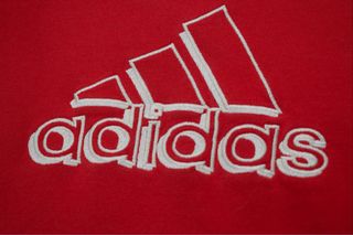 Adidas Hoodie Red Vintage Fit Classic Logo 90's