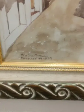 Litografía Mila Santoja Traveseret 1977 Enmarcada.