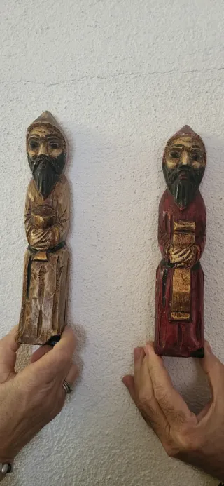 Supporti per libri in legno vintage in coppia