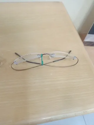 2 Monturas Gafas Titanio al Aire Plata