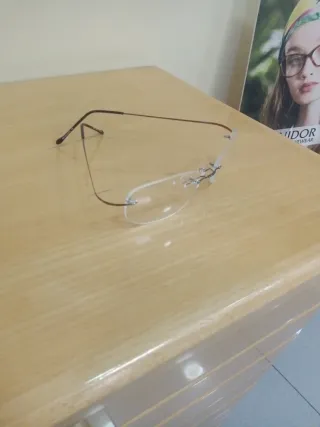 2 Monturas Gafas Titanio al Aire Plata