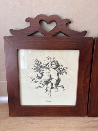 Set 2 Cuadros Cherubim Madera