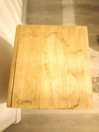 Mesita de noche madera y mármol