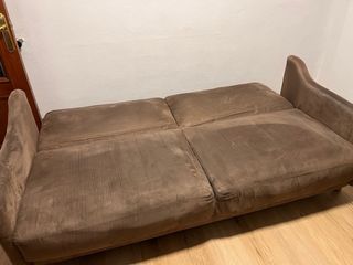 Sofá Cama Marrón Tela