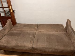 Sofá Cama Marrón Tela