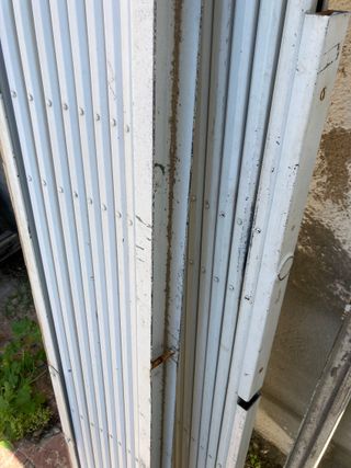 Reja de tijera doble hoja