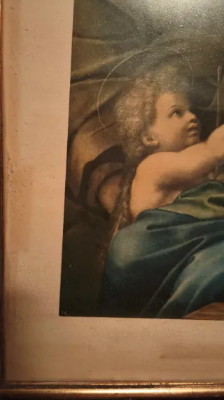 Estampa Sagrada Familia Marco Pan de Oro