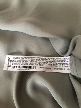 Vestido largo Zara verde satinado