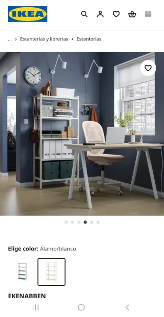 Estantería IKEA EKENABBEN Álamo/Blanco