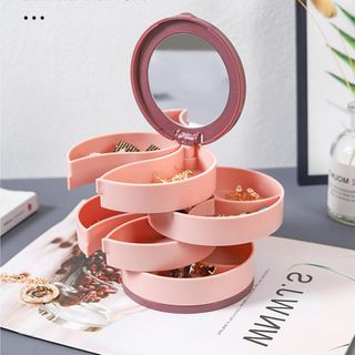 Joyero giratorio 3 niveles con espejo