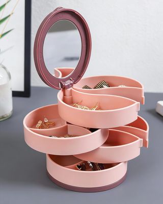 Joyero giratorio 3 niveles con espejo