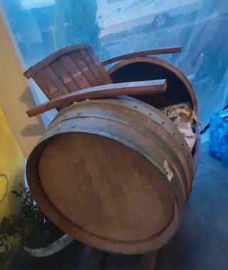 Panca fatta a mano da botte