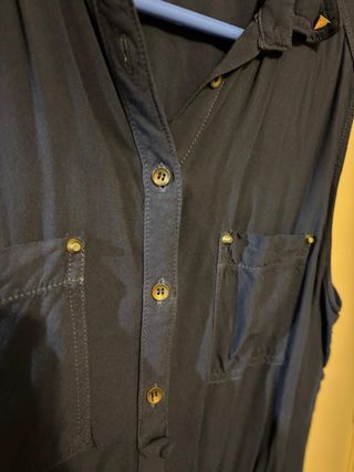 Camisa sin mangas azul Shana Talla L