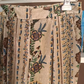 Pantaloni Lucille velluto fantasia floreale