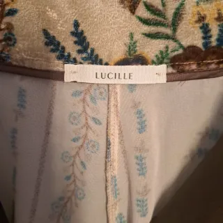 Pantaloni Lucille velluto fantasia floreale