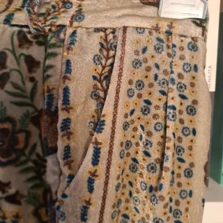 Pantaloni Lucille velluto fantasia floreale