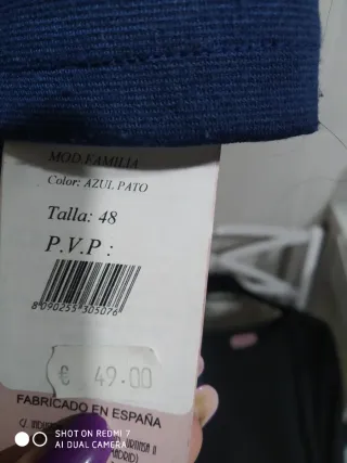 Vestido Manìamia Azul Talla 48