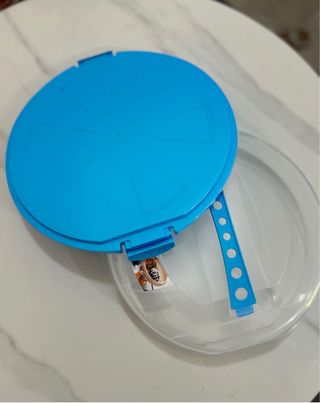 Bandeja Porta Torta Mylux Transparente Azul