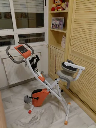 Bicicleta Estática Plegable Naranja
