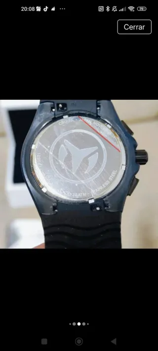 Reloj TechnoMarine Cronógrafo Negro y Dorado