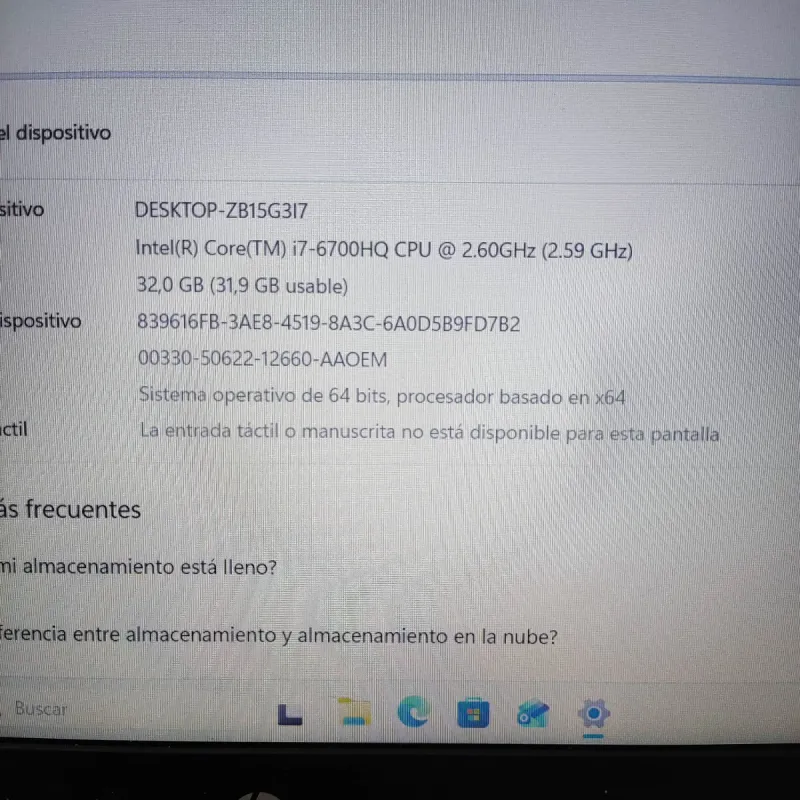 Estación de Trabajo HP i7 32GB RAM SSD Nvidia afbeelding 2