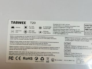Tablet Tabwee T20 10.1” HD Nuovo