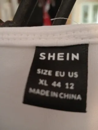 Vestido blanco bordado SHEIN